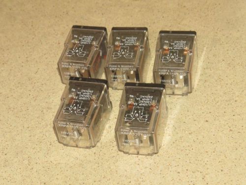 POTTER &amp; BRUMFIELD KRPA-11DY-110 POWER RELAY 110VDC - LOT OF 5