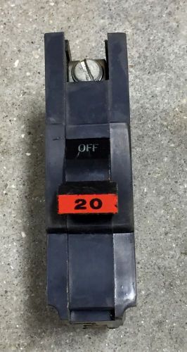 FPE 20 Amp 1-Pole Stab-Lok,Type NA,Thick,Federal Pacific Breaker USED