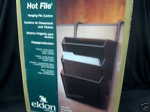 Eldon Hot File 3 Pocket Hanging File System Workspace Black/Smoke 16683