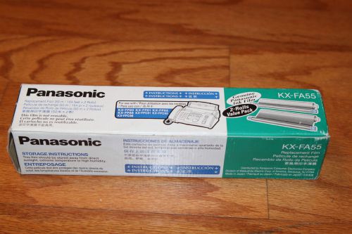 PANASONIC KX-FA55 INK FILM CARTRIDGE FOR PHONE FAX COPIER MACHINE 2 ROLL PACK