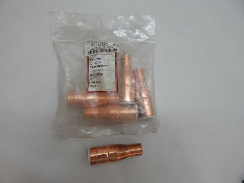 Mig nozzle 401-42-50 brass bottleneck 1/2&#034; bore pk of 5 for sale
