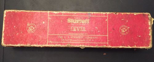 Vintage Starrett 12 Inch Machinist Level No. 98 Graduated Vial w/ Original Box