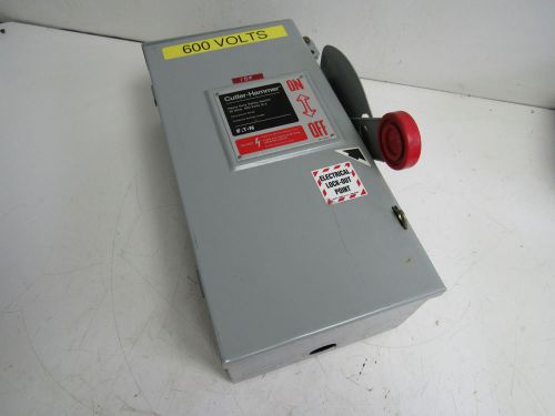 CUTLER-HAMMER DH361FRK HEAVY DUTY SAFETY DISCONNECT SWITCH 30A 600VAC **XLNT**
