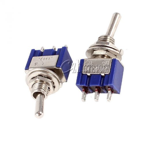 2PCS Mini 6A 125V AC SPDT MTS-102 3Pin 2 Position On-on Toggle Switch Practic