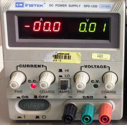 Instek SPS-1820 Power Supply, 0-18 VDC 20 Amps  Power Supply