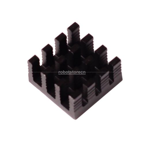 5pcs ic heat sink aluminum 14*14*8mm 14x14x8mm cooling fin 3m8810 adhesive for sale