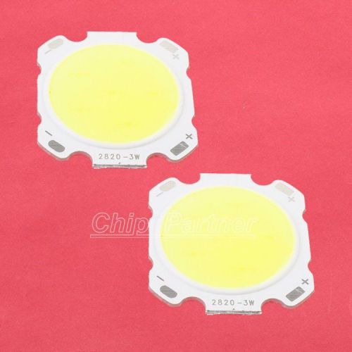 2pcs 3w pure white cob high power led roundness led light emitting diode for sale