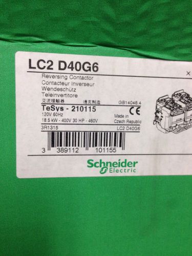 Schneider electric contactor lc2d40g6 reversing for sale