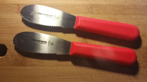 2-each restaurant style serrated sandwich spreaders sanisafe by dexter russell. for sale