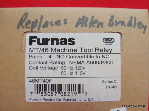 Siemens Furnas 46MT40F MT/46 Machine Tool Relay/4 POLES/NEW IN BOX