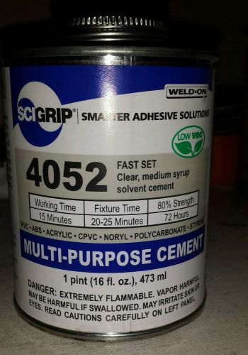 IPS Weld-On #4052 Plastic Solvent Glue Cement for Acrylic, PVC, 1 case/6 pints