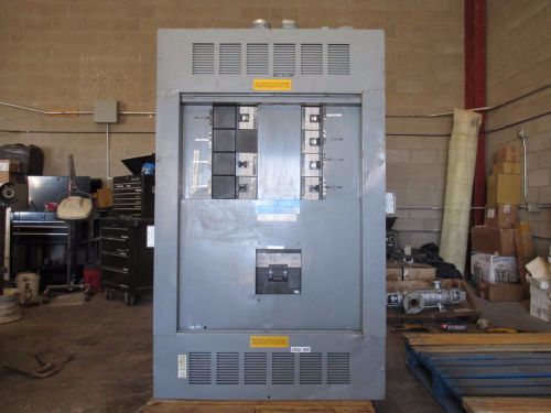 Populated Square D 480Y/277 VAC 3PH 800A I-Line Breaker Panel &amp; main, 7 breakers