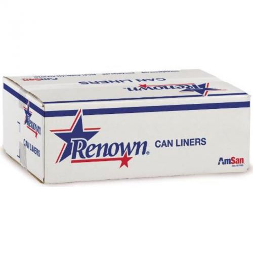 Liner 43X48 56Gl 22Mic Black 25/Roll Renown Janitorial REN15610-CA 741224156103