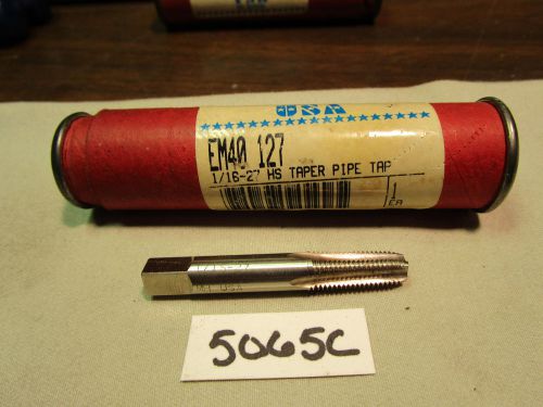 (#5065C) New USA Made Regular Thread 1/16 X 27 NPT Taper Pipe Tap