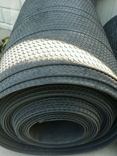 42&#034; wide 1/4&#034; thick used incline conveyor belt w/treads price per foot for sale