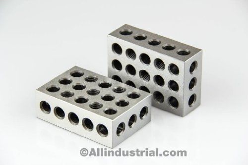 BL-123 Pair of 1&#034; x 2&#034; x 3&#034; Precision Steel 1-2-3 Blocks