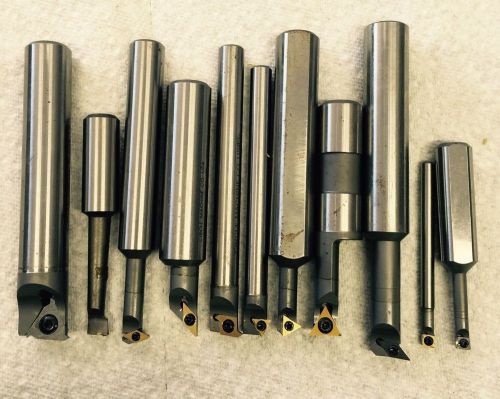 Circle boring bars lot,  11 pieces carbide indexable new for sale