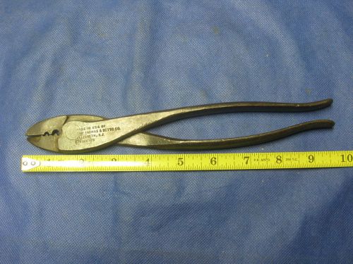 Vinnntage thomas &amp; betts co sta-kon lug crimping pliers cutting tip electrical for sale