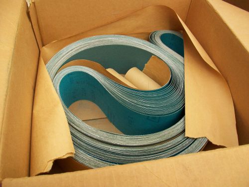 25pc Norton Norzon Sanding Grinding Belt 4&#034; x 132&#034; Z-120-X Grit  NEW IN BOX
