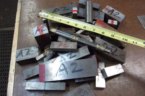 A MEDIUM FLAT RATE BOX  LOT OF -A-2 A2-- TOOL STEEL  STOCK 28 LBS. Made In USA