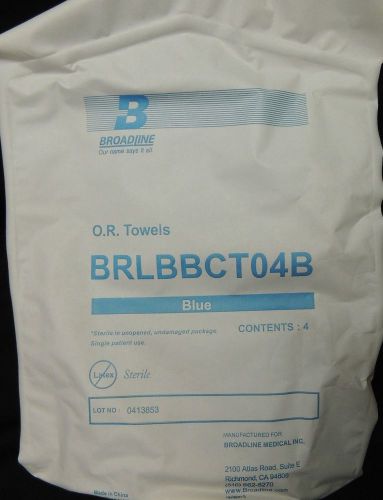 Broadline Sterile Blue OR medical surgical O.R. towels  Pack of 16