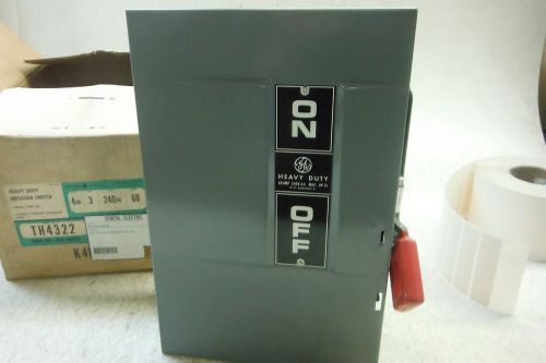 GENERAL ELECTRIC TH4322 60 AMP SAFETY SWITCH  NEW