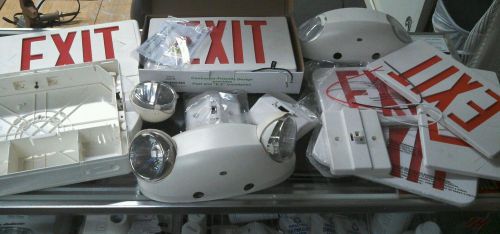 Lot of Exit Signs, Emergency Lights