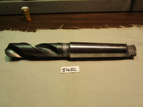 (#5165C) Resharpened 1-1/8 Inch Stubby Style Morse Taper Shank Drill