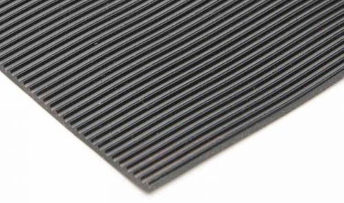 Rib rubber matting black  1/8 thk x 36&#034;wide x 3 ft long for sale