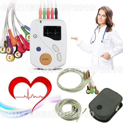 12-lead ECG EKG Holter Recorder 48 Hours Dynamic ECG System analysis pc software