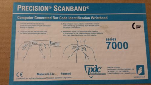 Precision Dynamics Scanband® Bar Code ID Bands, 7144-17-PDM (ORANGE)