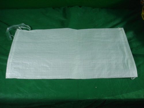 Lot of 10 Woven Polypropylene Sand Bags With Ties &amp; UV Protection Size:14x26