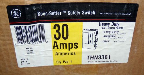 GE General Electric 30 Amp Safety Switch THN3361 NIB New in Box Disconnect 600 V