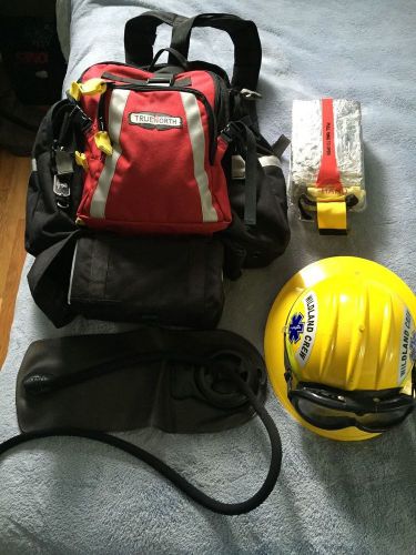 Wildland fire pack with helmet, new generation shelter, and camelbak