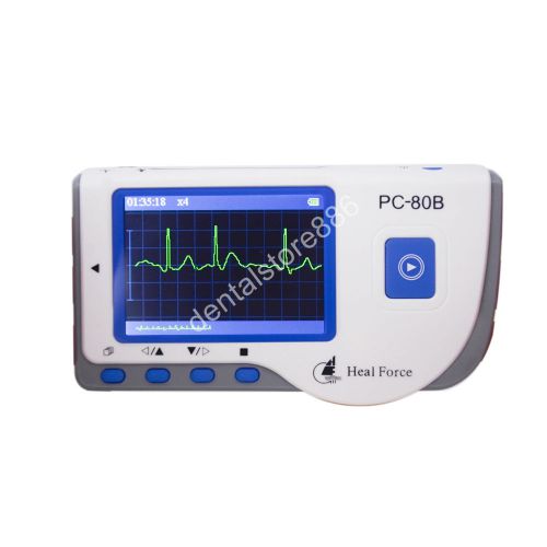Heal force portable handheld color easy ecg ekg heart monitor fda approved 80b for sale