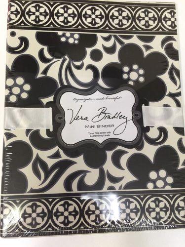 Vera Bradley Notebook Mini Binder 3 Ring Journal Labels Night &amp; Day