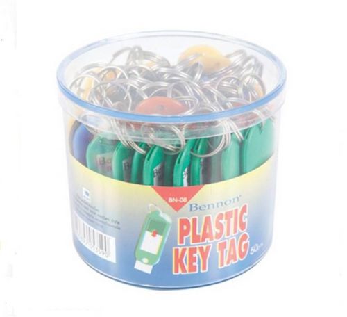 50 Pcs Plastic Key Tags Text Label Office Supply  Home Organize Free Shipping