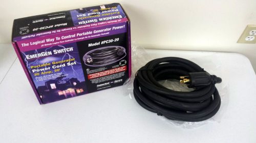 Brand New Emergen Switch Portable Generator Power Cord Set Model #PC30-20 30 AMP