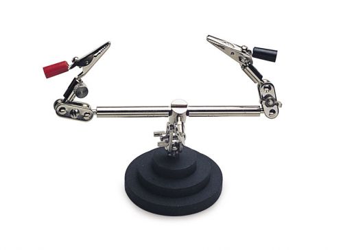 Premium Helping Hand Tool - Soldering Station Welding Double Clamp w/ Iron Base
