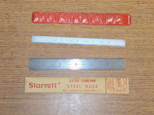 2 STARRETT 6&#034; RULES NO 607R &amp; NO 305R IN ORIGINAL PACKAGES