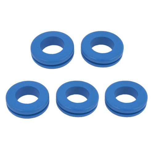 5 pcs blue armature wire double sided rubber grommet 16mm x 23mm for sale