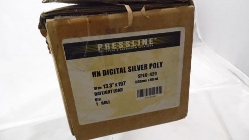 Pressline hn digital silver poly film  spec 829 daylight load 13.3&#034; x 197&#039; roll for sale