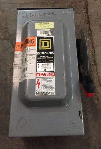 Square D 60 Amp 600 Volt Fusible Disconnect Switch H362RB Nema 3R