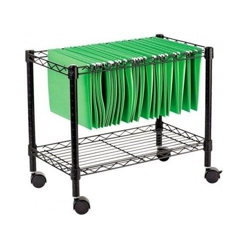 Mobile file cart rolling hanging folder organizer filing cabinet letter size new for sale