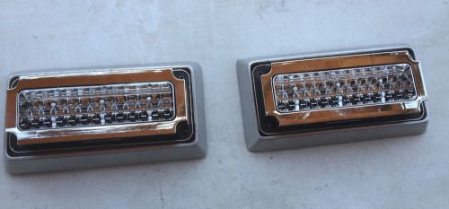 code 3 pse 3x7 led light heads in exc cond tested with chrome mounts