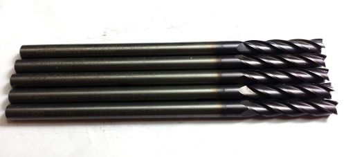 (lot of 5) 5/16&#034; garr solid carbide tialn 4 flute extra long end mill (b 104) for sale