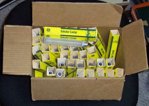 Forty-one (41) General Electric Frosted Tubular Exit Light Bulbs  20T61/2/F