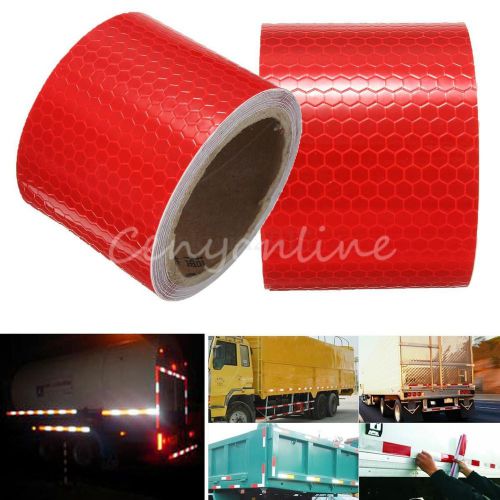 2&#034;X10&#039; 3M Red Reflective Safety Night Driving Warn Conspicuity Tape Film Sticker