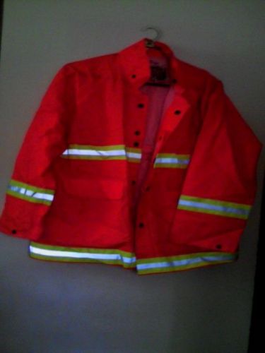 Protective River City rubber rainwear reflective jacket// size med