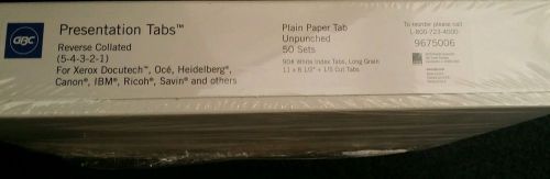 GBC Plain Paper Unpunched Presentation Tabs - 9675006 Free Shipping